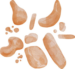 Abstract shape in watercolor illustration artwork style