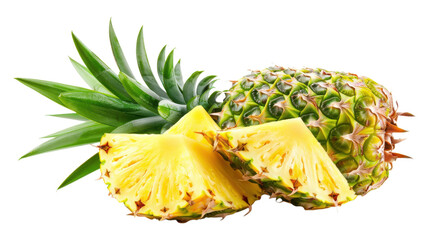 Close up of a Whole Pineapple Tropical Fruit Image for Culinary Branding