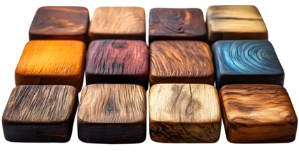 Square wooden or metal frame set, isolated on white background