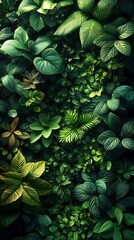 Lush Greenery Mobile Wallpaper  Vibrant Foliage with Rich Textures and Shades of Green 4K HD