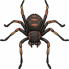 Obraz premium Arachnid illustration eight legs top view. Vector Image