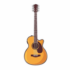 Obraz premium Acoustic Guitar Illustration Vector Graphic. Vector Image