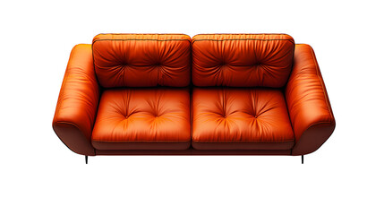 Obraz premium Sofa top view isolated on white background, HD, realistic