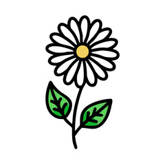 Minimalist plant growth icon on black background design