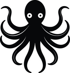 Octopus Icon Vector Illustration of a Beautiful Sea Creature