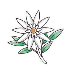 Minimalistic Black Flower Illustration on Black Background