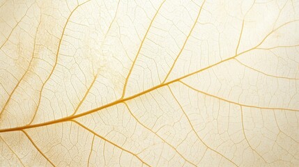 Obraz premium Delicate veins of a translucent dried leaf.