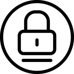 Lock Outline Style Icon
