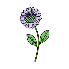 Floral Vector Illustration of a Lavender Flower Design