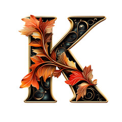 Sophisticated k luxury logotype design with delicate floral elements abstract art elegant style
