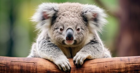 Fototapeta premium a fluffy koala thatâ€™s grumpy 