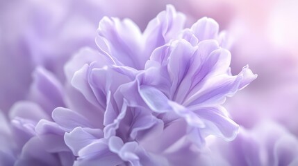 Close-up view of delicate, lavender flower petals.