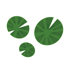 Obraz premium Lily pad icon. Lily cartoon vector on white background.