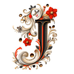 Elegant calligraphy letter j logo design art studio digital artwork creative environment