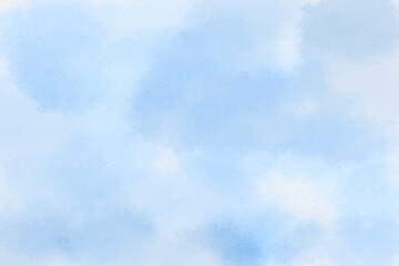 Abstract watercolor sky blue background texture. Blue watercolor vector illustration.