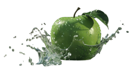 Refreshing Green Apple 3D Render Perfect for Healthy Lifestyle and Food Ads