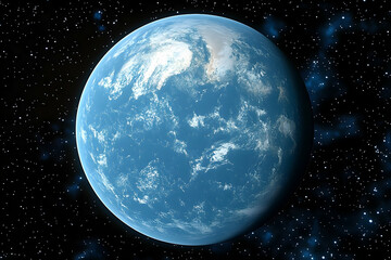 Obraz premium Earth, a celestial sphere surrounded by stars.