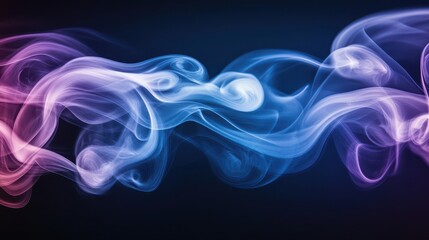 Fototapeta premium Abstract swirls of vibrant smoke colors against a dark background.