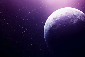 Obraz premium Cosmic view of a distant, ethereal moon.
