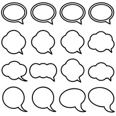 Collection of various speech bubbles (1)