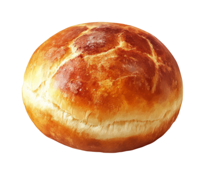 Baking fresh brioche bread bakery kitchen food cozy atmosphere. Isolated on transparent background, png.