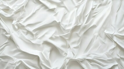 Obraz premium Elegant white silk with flowing drapes creates a smooth and luxurious texture.