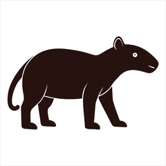 Obraz premium Silhouette of a Tapir