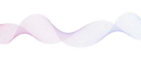 Abstract Flowing Wave Lines on White. Smooth Fluid Lines Abstract Art for background