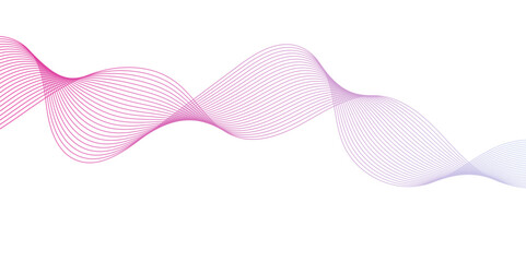 Abstract Flowing Wave Lines on White. Smooth Fluid Lines Abstract Art for background