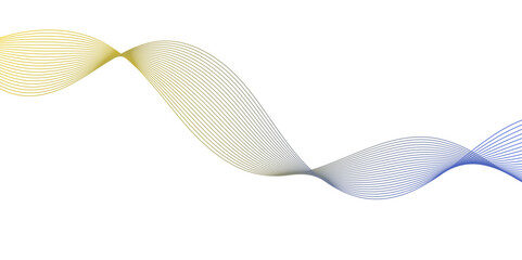 Fototapeta premium Abstract Flowing Wave Lines on White. Smooth Fluid Lines Abstract Art for background