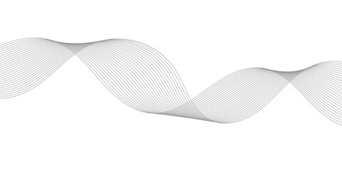 Abstract Flowing Wave Lines on White. Smooth Fluid Lines Abstract Art for background