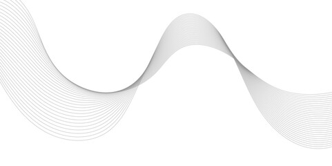 Fototapeta premium Abstract Flowing Wave Lines on White. Smooth Fluid Lines Abstract Art for background