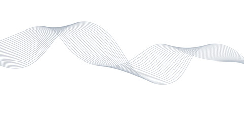 Abstract Flowing Wave Lines on White. Smooth Fluid Lines Abstract Art for background