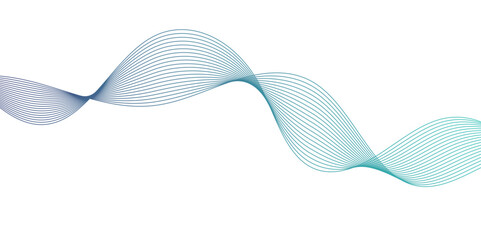 Fototapeta premium Abstract Flowing Wave Lines on White. Smooth Fluid Lines Abstract Art for background