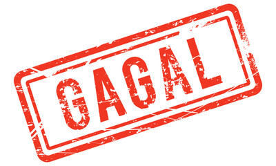 gagal, Indonesian language stamp