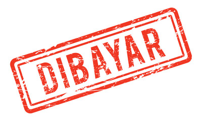 dibayar, Indonesian language stamp