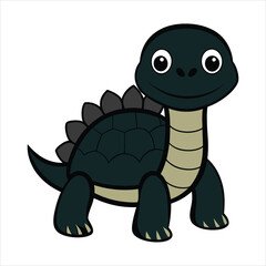 Cute Cartoon Stegosaurus Illustration