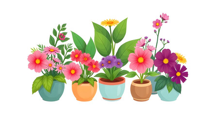 Naklejka premium flower plants in pot