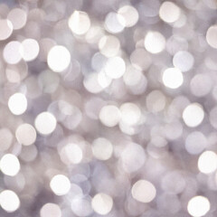 Obraz premium Silver Tone Holiday Light Bokeh, Fantasy-style soft bokeh background with shimmering silver tones, magical holiday ambiance.