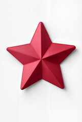 red star on white background