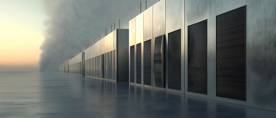 Fototapeta premium Modern Data Center Row