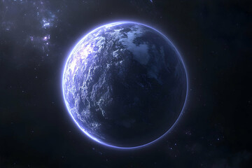 Obraz premium Celestial view of earth from outer space.