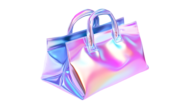 Holographic handbag iridescent beauty stylish accessory fashion statement trendy design