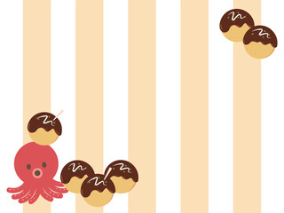 タコとたこ焼きの背景