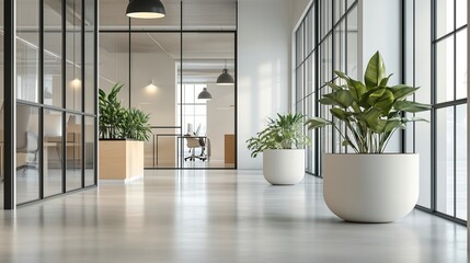 Modern Minimalist Office Space with Natural Light