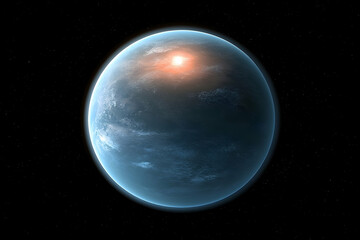 Fototapeta premium Celestial sphere, showcasing a planetary body.