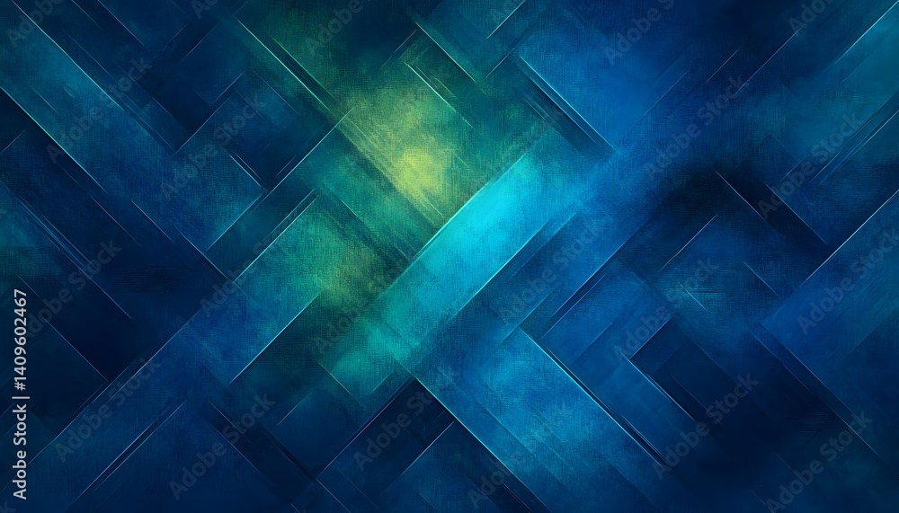 Poster abstract blue background pattern in grunge texture design blue green and turquoise colors generative
