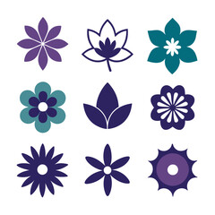 Floral Pattern with various colors of flowers