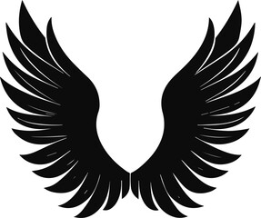 wings silhouette vector illustration