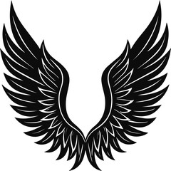 wings silhouette vector illustration
